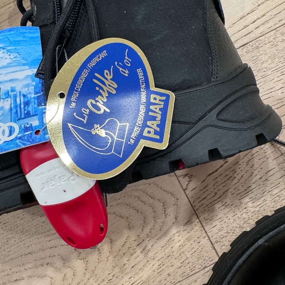 PAJAR ALEX-G SHEEPSKIN BLACK HAND MADE BOOTS WITH ICE GRIPS BRAND NEW SZ 10 - Picture 1 of 11